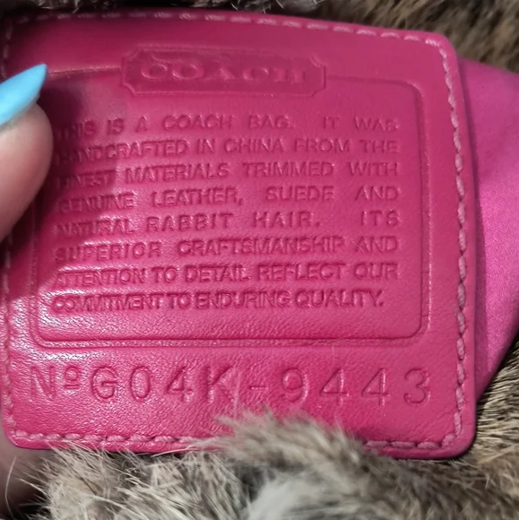 Coach Quilted Nylon Soho Hobo Fur Trim - Picture 10 of 10